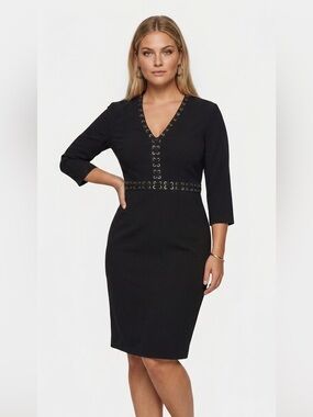 MICHAEL KORS COLLECTION Cady Sheath Dress Made in Italy size 10 $2,250.00